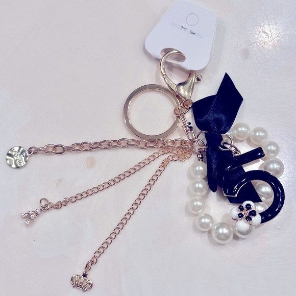 Source Unknown Accessories - COPY - COPY - Black Number 5 Bag Charm/Key Chain